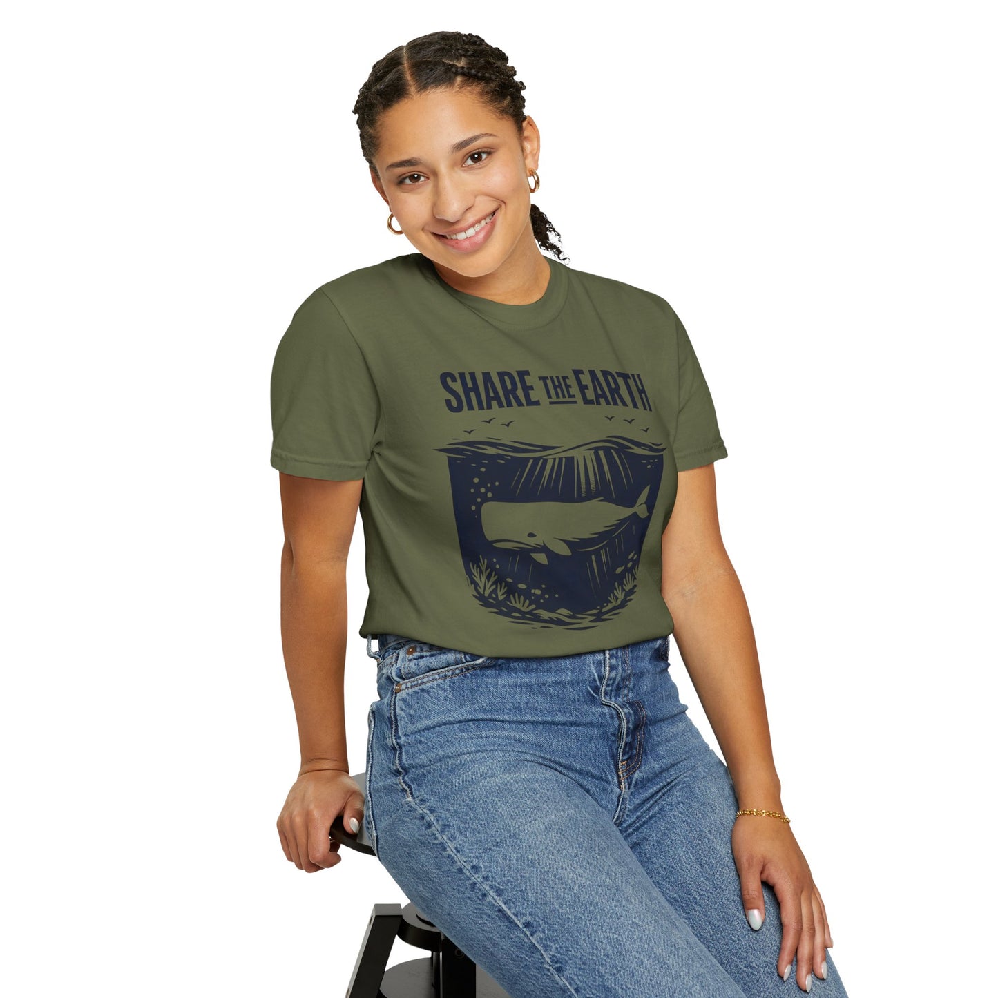 Whale Conservation Tee | Share the Earth Graphic Shirt | Ocean Wildlife Gift | Unisex