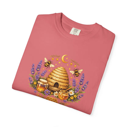 Beehive Honey and Lavender Tee | Vintage Nature Art Shirt | Botanical Garden Gift