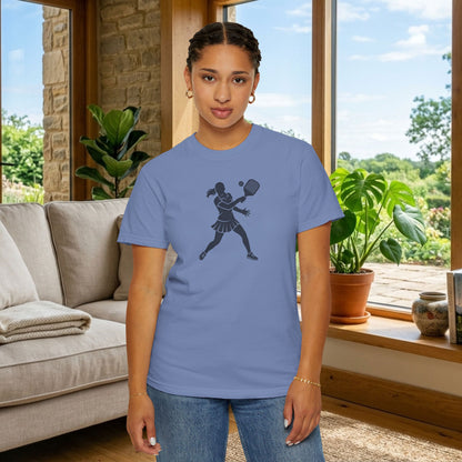 Pickleball Female Silhouette Icon Tee Minimalist Pickler Graphic Women T-Shirt