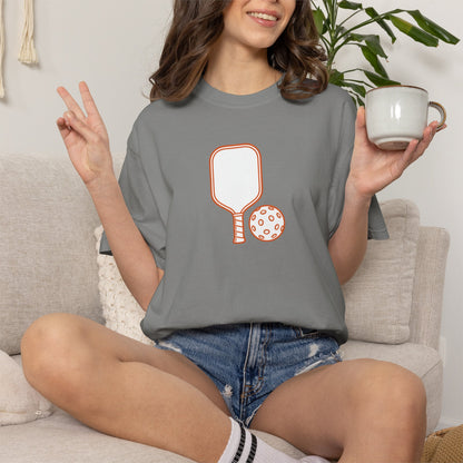 Pickleball Paddle And Ball Icon Tee Minimalist Pickler Unisex T-Shirt