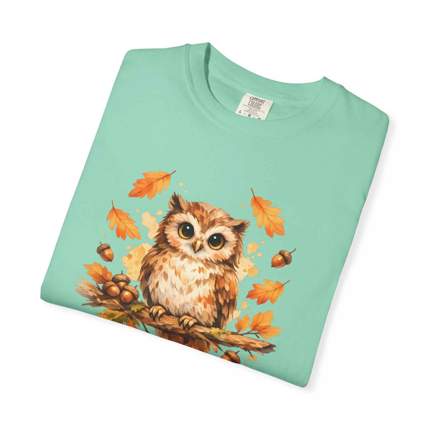 Watercolor Owl Graphic Tee | Autumn Wildlife Art Shirt | Owl Lover Gift