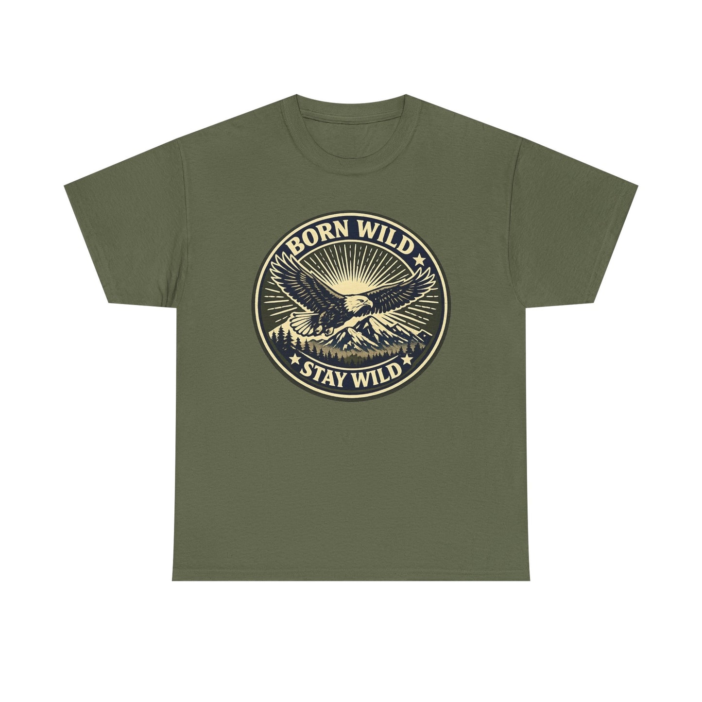 Eagle Ranger Patch Graphic Tee | Mid-Century Outdoor Shirt | Born Wild Stay Wild Unisex