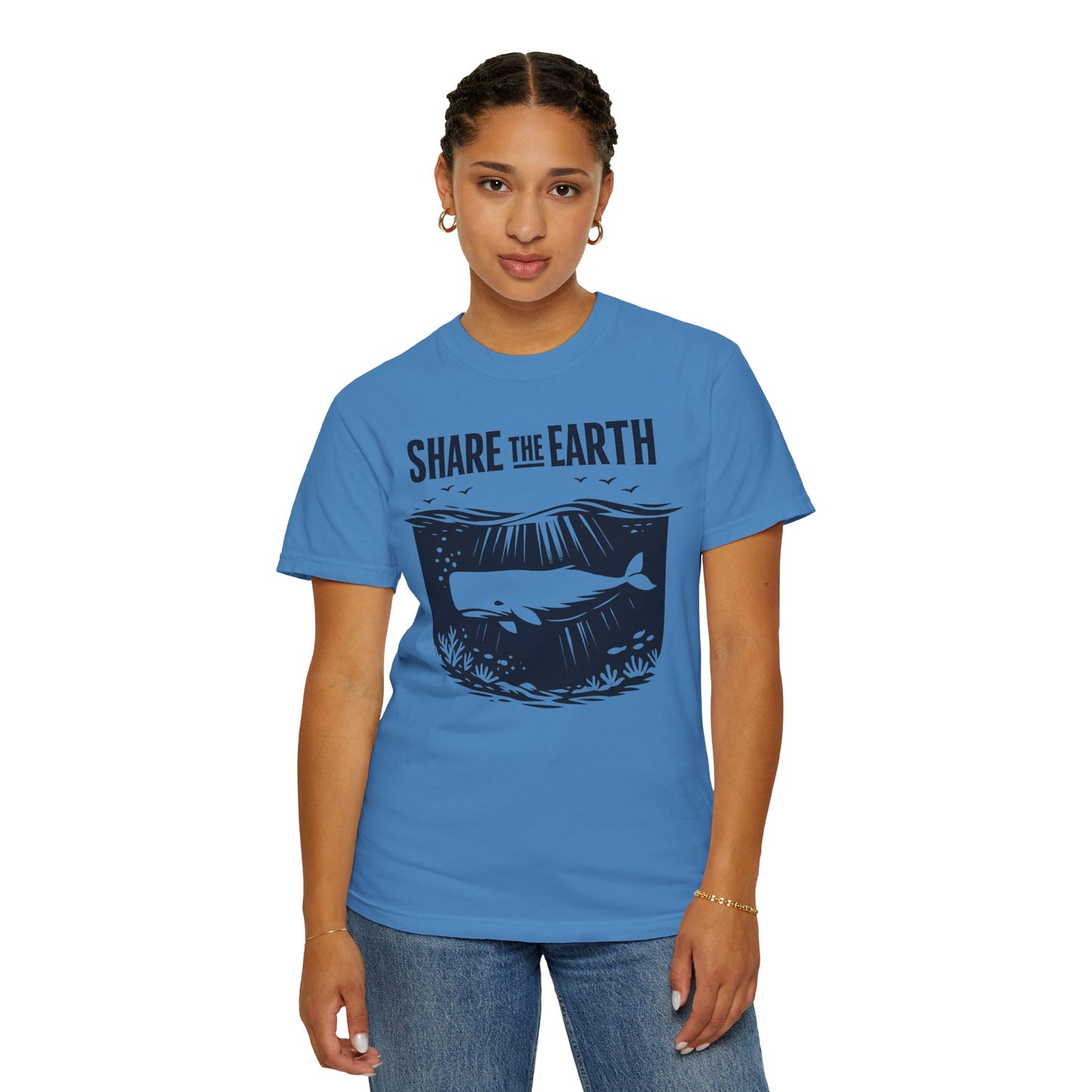 Whale Conservation Tee | Share the Earth Graphic Shirt | Ocean Wildlife Gift | Unisex
