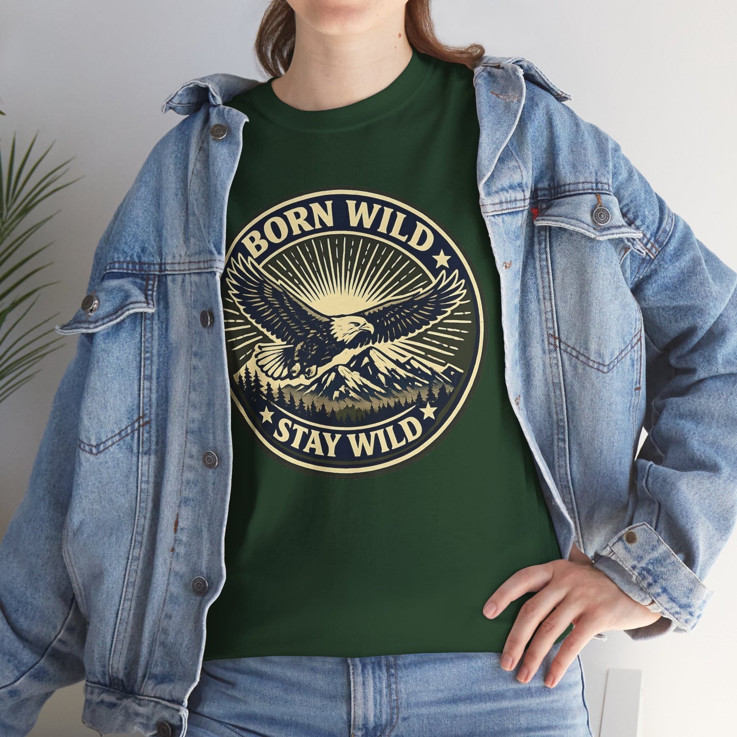 Eagle Ranger Patch Graphic Tee | Mid-Century Outdoor Shirt | Born Wild Stay Wild Unisex