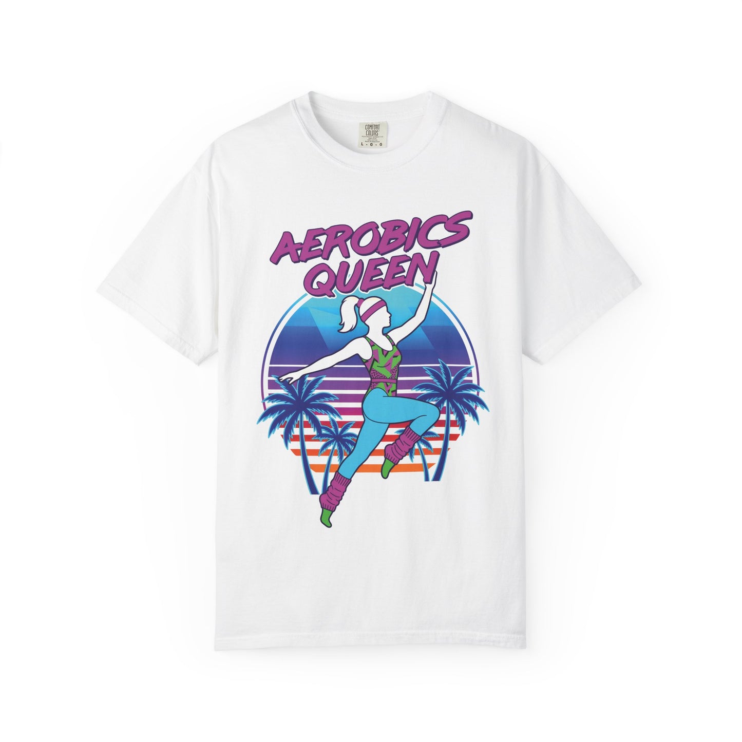 Aerobics Queen Retro 80s Dance Graphic Tee | Vintage Workout Shirt Women