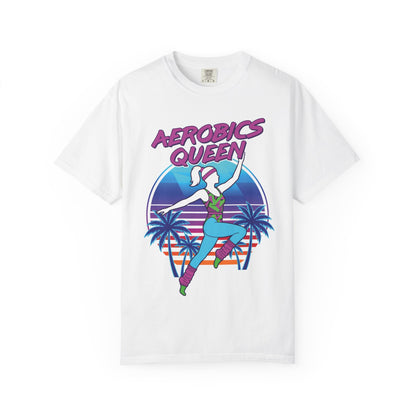 Aerobics Queen Retro 80s Dance Graphic Tee | Vintage Workout Shirt Women