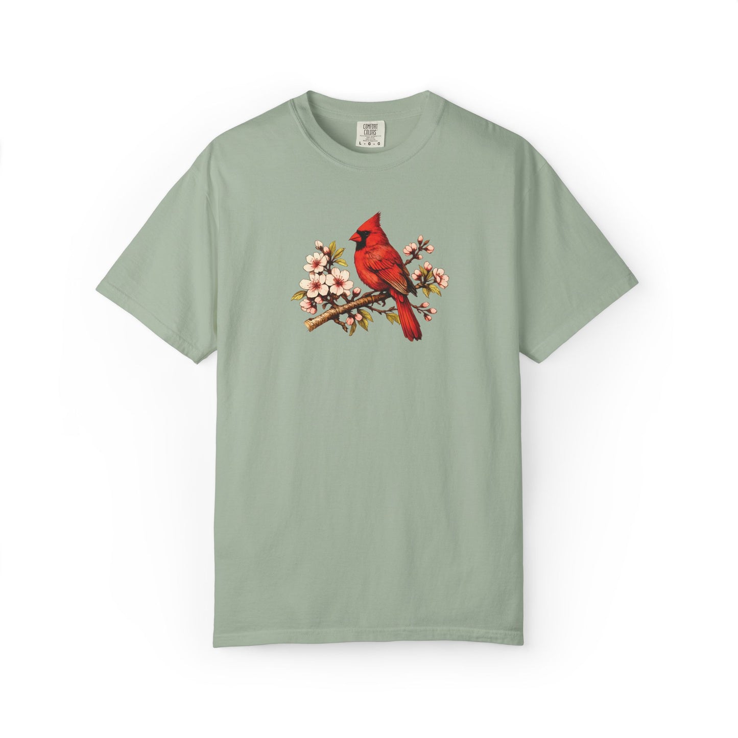Cardinal Botanical Tee | Vintage Bird Art Shirt | Bird Watcher Gift