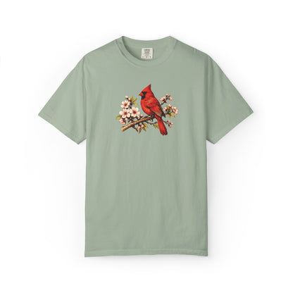 Cardinal Botanical Tee | Vintage Bird Art Shirt | Bird Watcher Gift