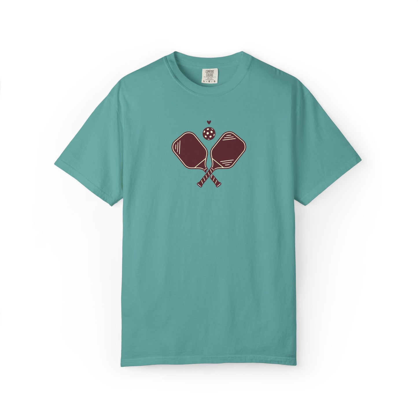 Pickleball Heart Icon Tee Pickler Love Minimalist Graphic Unisex Shirt