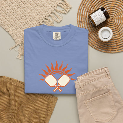 Pickleball Sun Badge Tee Pickler Vintage Minimalist Unisex Shirt
