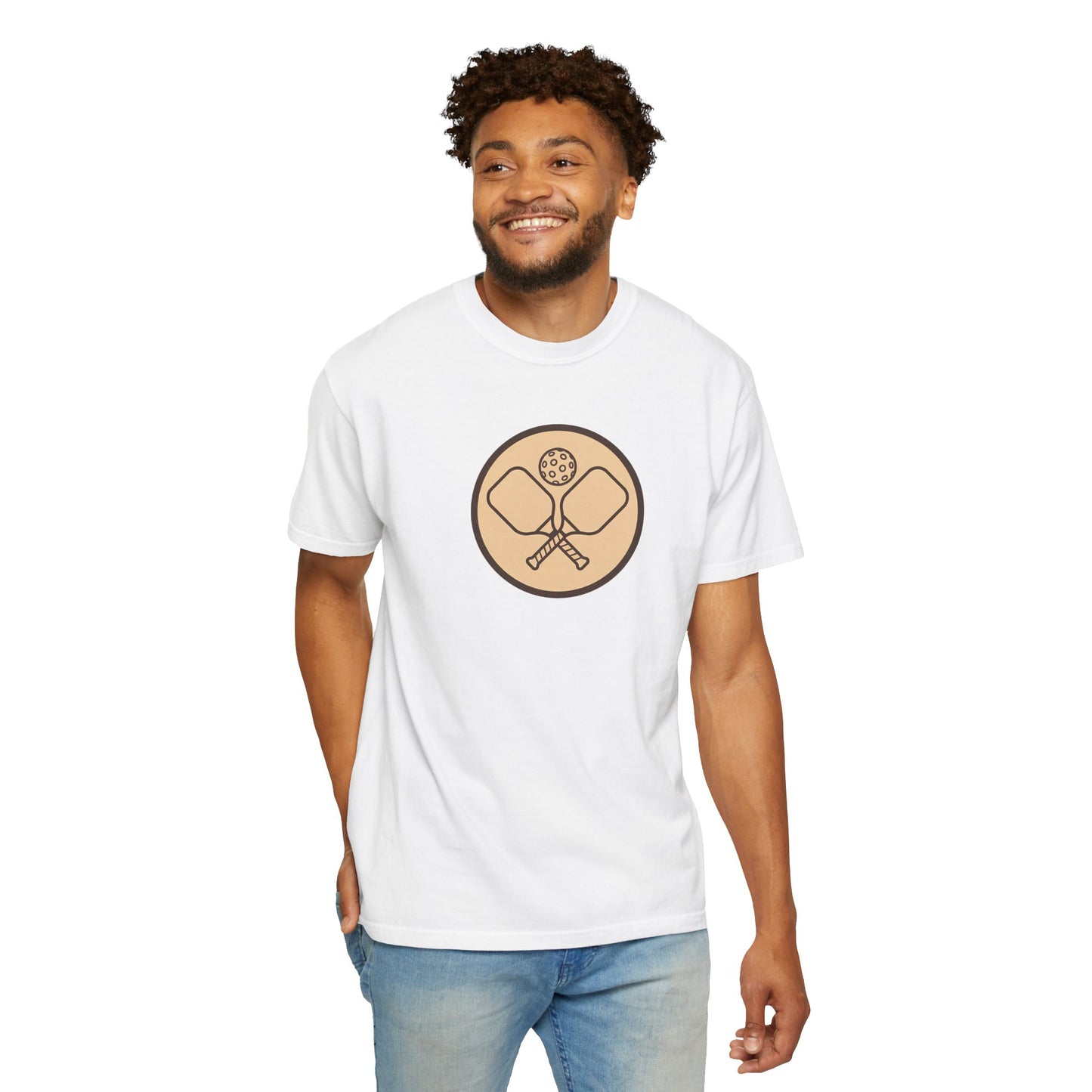 Vintage Pickleball Badge Tee Pickler Crest Minimalist Unisex Shirt