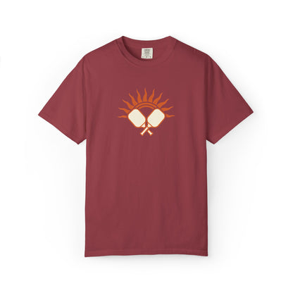 Pickleball Sun Badge Tee Pickler Vintage Minimalist Unisex Shirt
