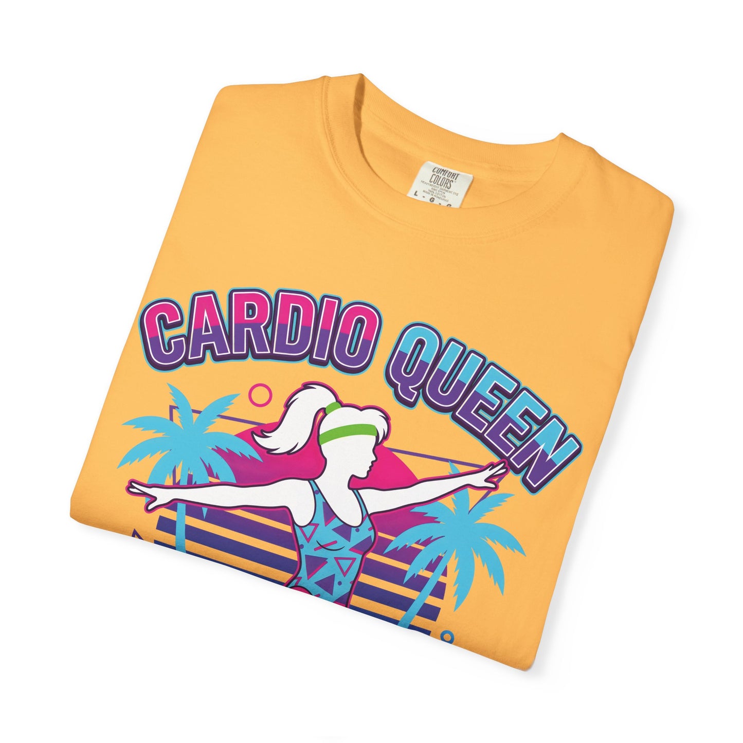 Cardio Queen Retro 80s Aerobics Graphic Tee | Vintage Workout Shirt Women