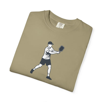 Pickleball Player Silhouette Tee Pickler Minimalist Men's Graphic Shirt