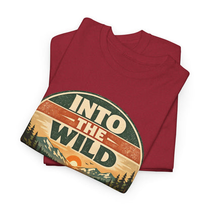 Into the Wild Canoe Badge Tee | Vintage Outdoor Graphic Shirt | Camping Adventure Gift
