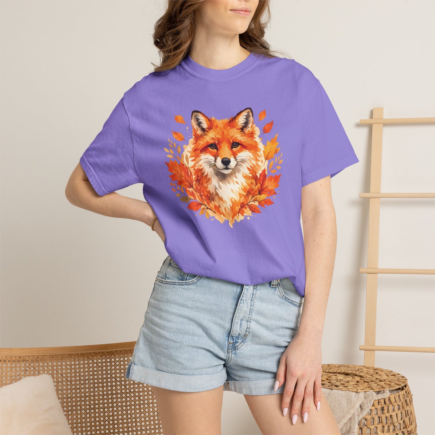 Watercolor Fox Graphic Tee | Autumn Wildlife Art Shirt | Nature Lover Gift | Unisex