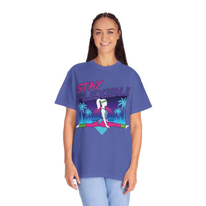 Stay Flexible Retro 80s Splits Aerobics Tee | Vintage Gym Shirt Women