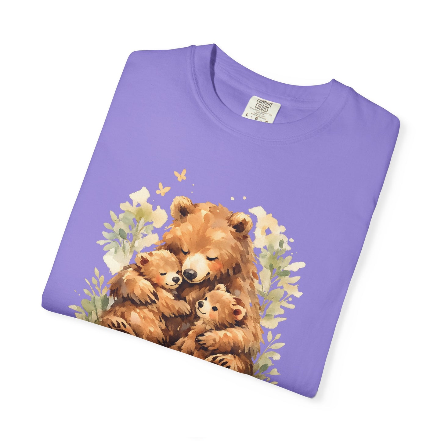 Mother Bear and Cubs Watercolor Tee | Wildlife Art Shirt | Mother Nature Gift | Unisex