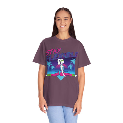 Stay Flexible Retro 80s Splits Aerobics Tee | Vintage Gym Shirt Women