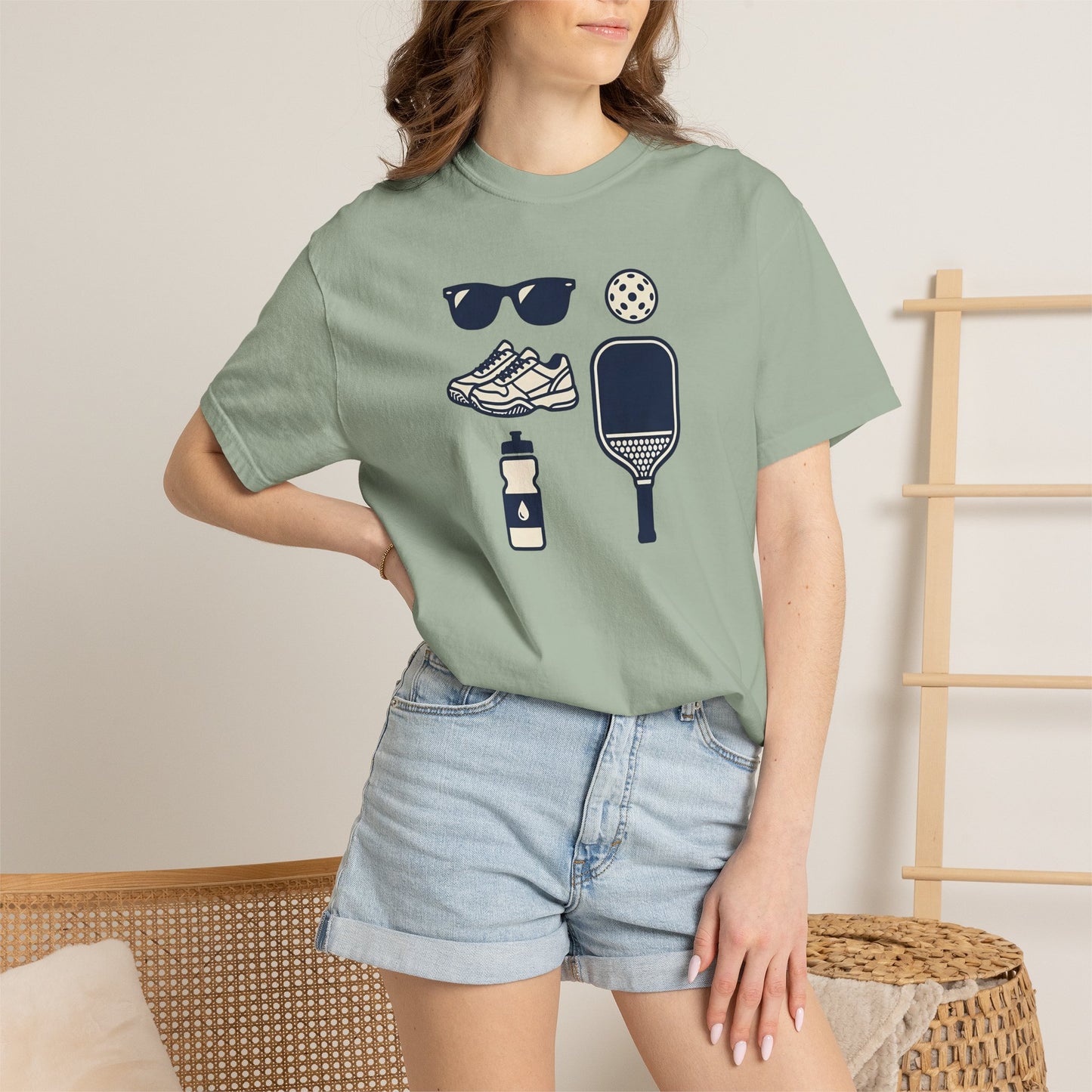 Pickleball Essentials Icon Tee Minimalist Pickler Sport Unisex Graphic Shirt