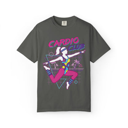 Cardio Club Retro 80s Grid Aerobics Graphic Tee | Vintage Gym Shirt Women