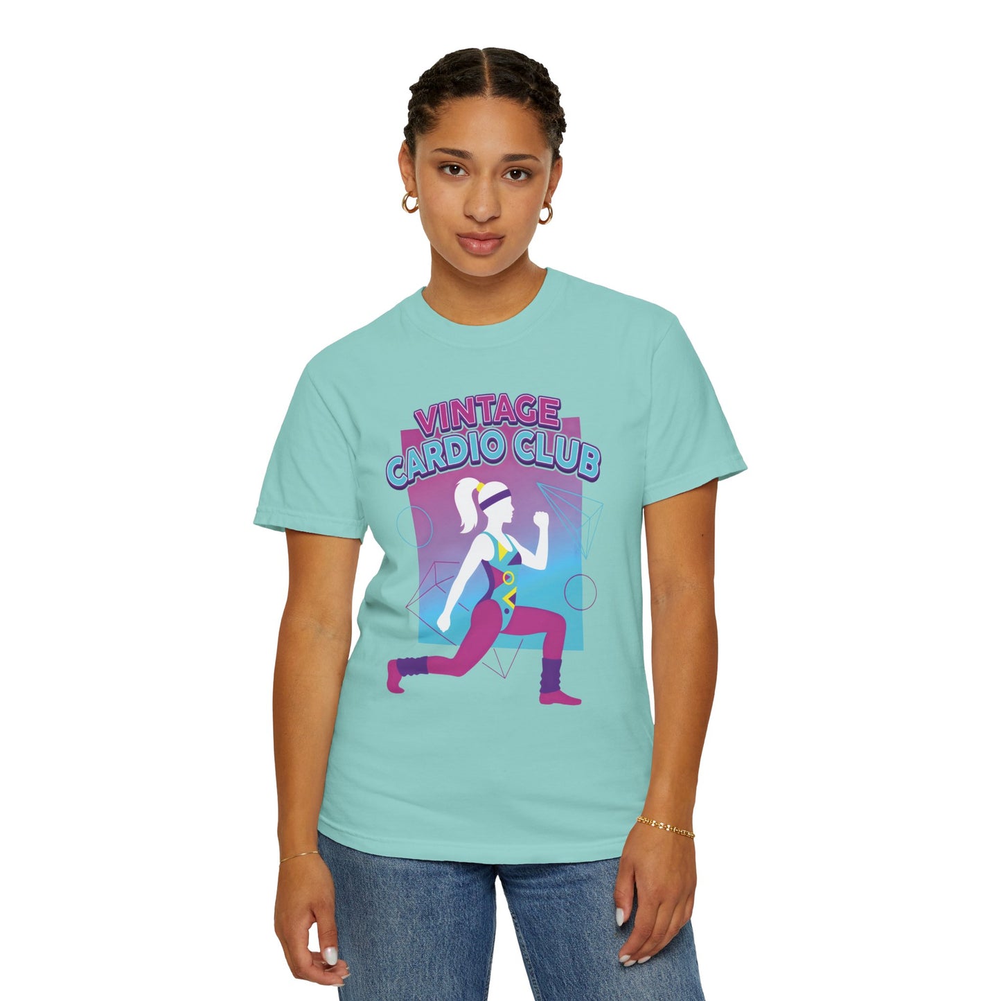 Vintage Cardio Club Retro 80s Lunge Graphic Tee | Workout Shirt Women