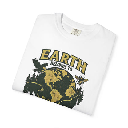 Earth Belongs to Everyone Earth Day Tee | Conservation Art Shirt | Wildlife Gift