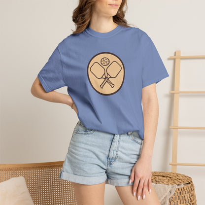 Vintage Pickleball Badge Tee Pickler Crest Minimalist Unisex Shirt