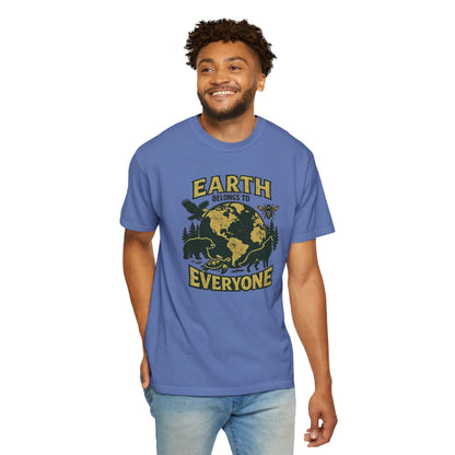 Earth Belongs to Everyone Earth Day Tee | Conservation Art Shirt | Wildlife Gift