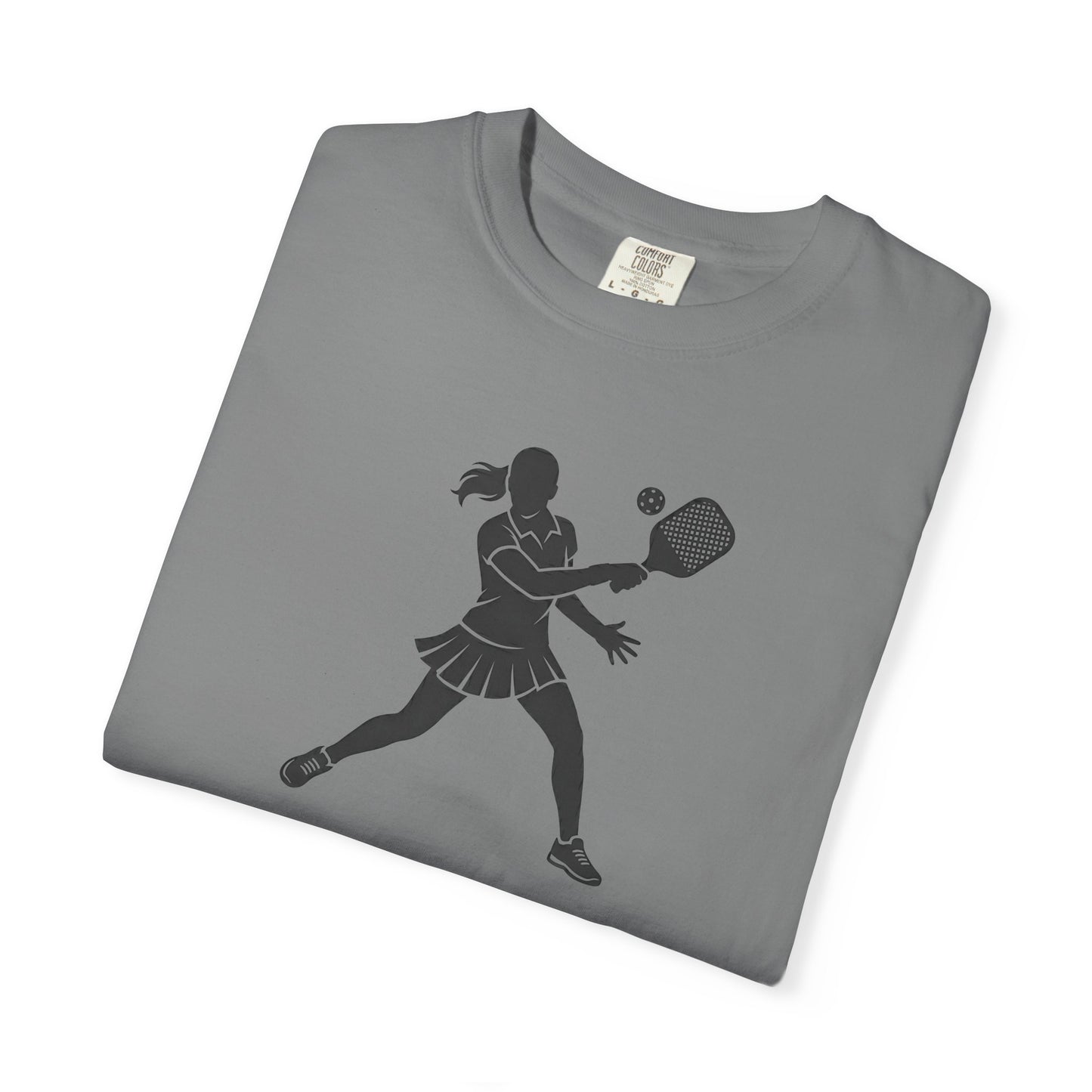 Pickleball Female Silhouette Icon Tee Minimalist Pickler Graphic Women T-Shirt