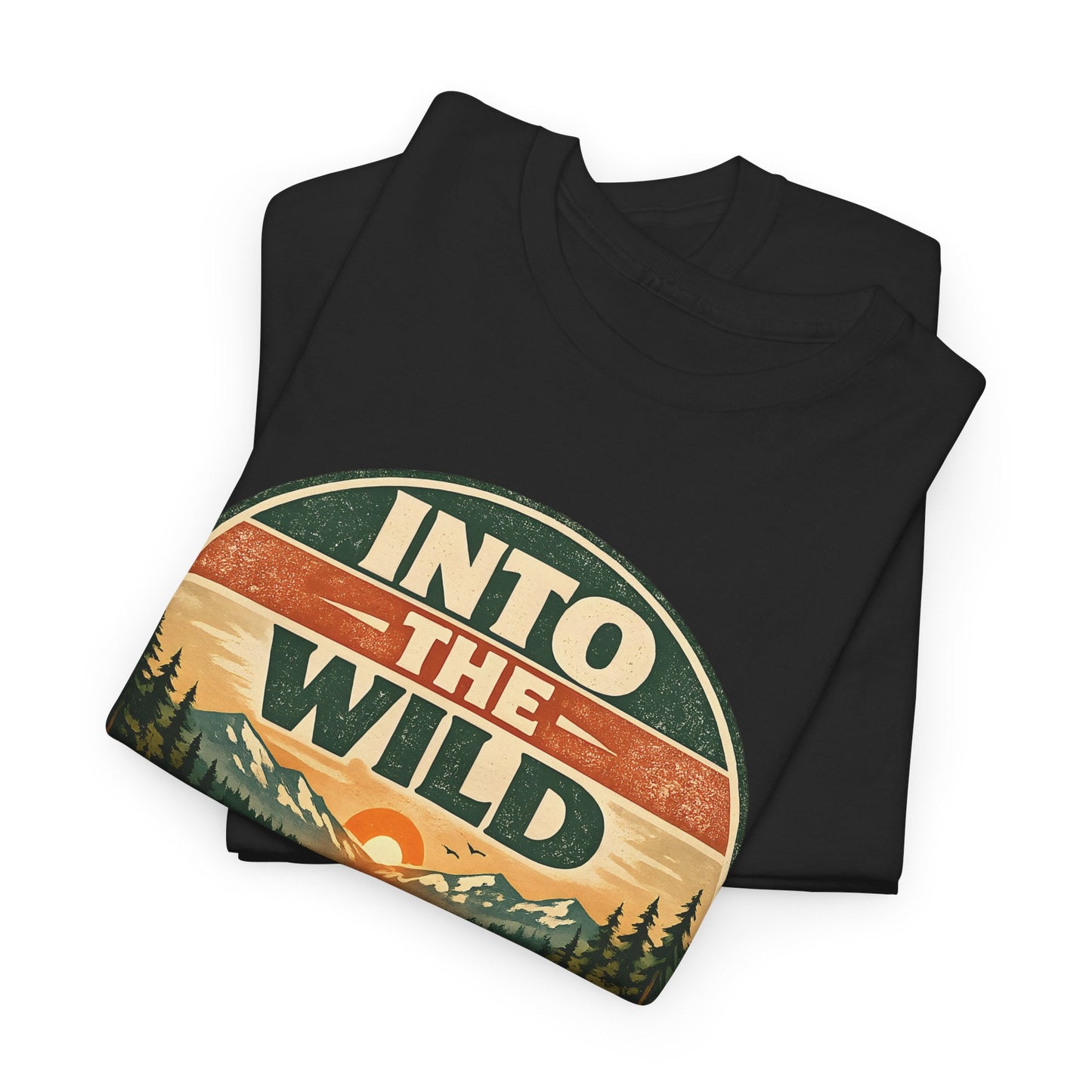 Into the Wild Canoe Badge Tee | Vintage Outdoor Graphic Shirt | Camping Adventure Gift
