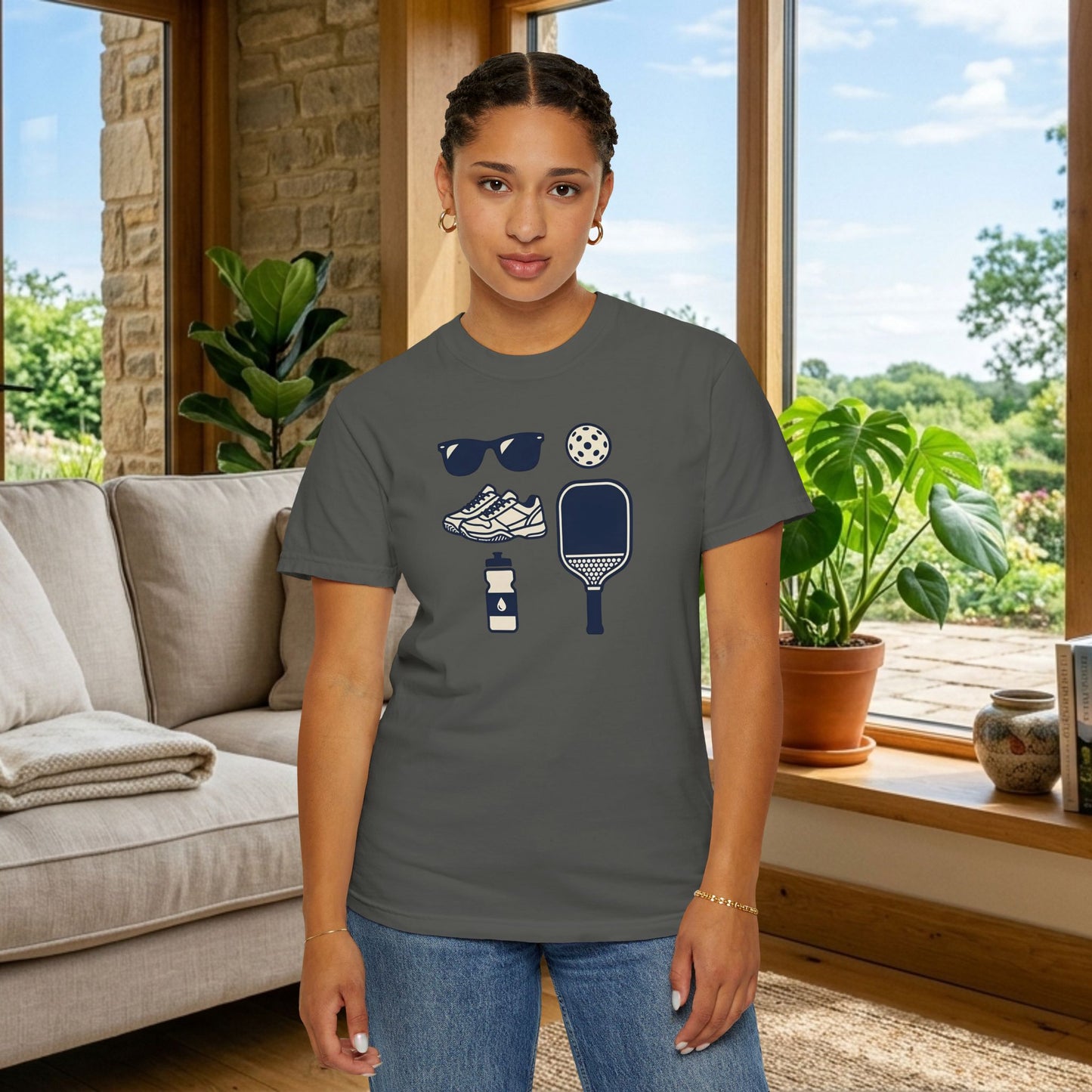Pickleball Essentials Icon Tee Minimalist Pickler Sport Unisex Graphic Shirt
