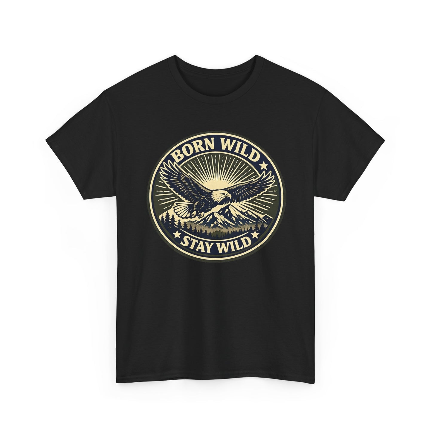 Eagle Ranger Patch Graphic Tee | Mid-Century Outdoor Shirt | Born Wild Stay Wild Unisex