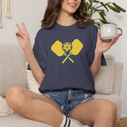 Pickleball Crossed Paddles Tee Pickler Minimalist Graphic Unisex Shirt