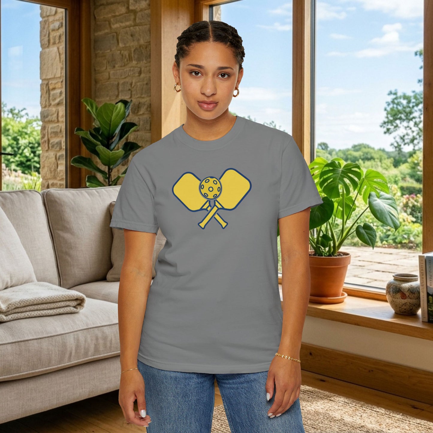 Pickleball Crossed Paddles Tee Pickler Minimalist Graphic Unisex Shirt
