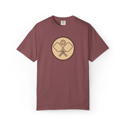 Vintage Pickleball Badge Tee Pickler Crest Minimalist Unisex Shirt