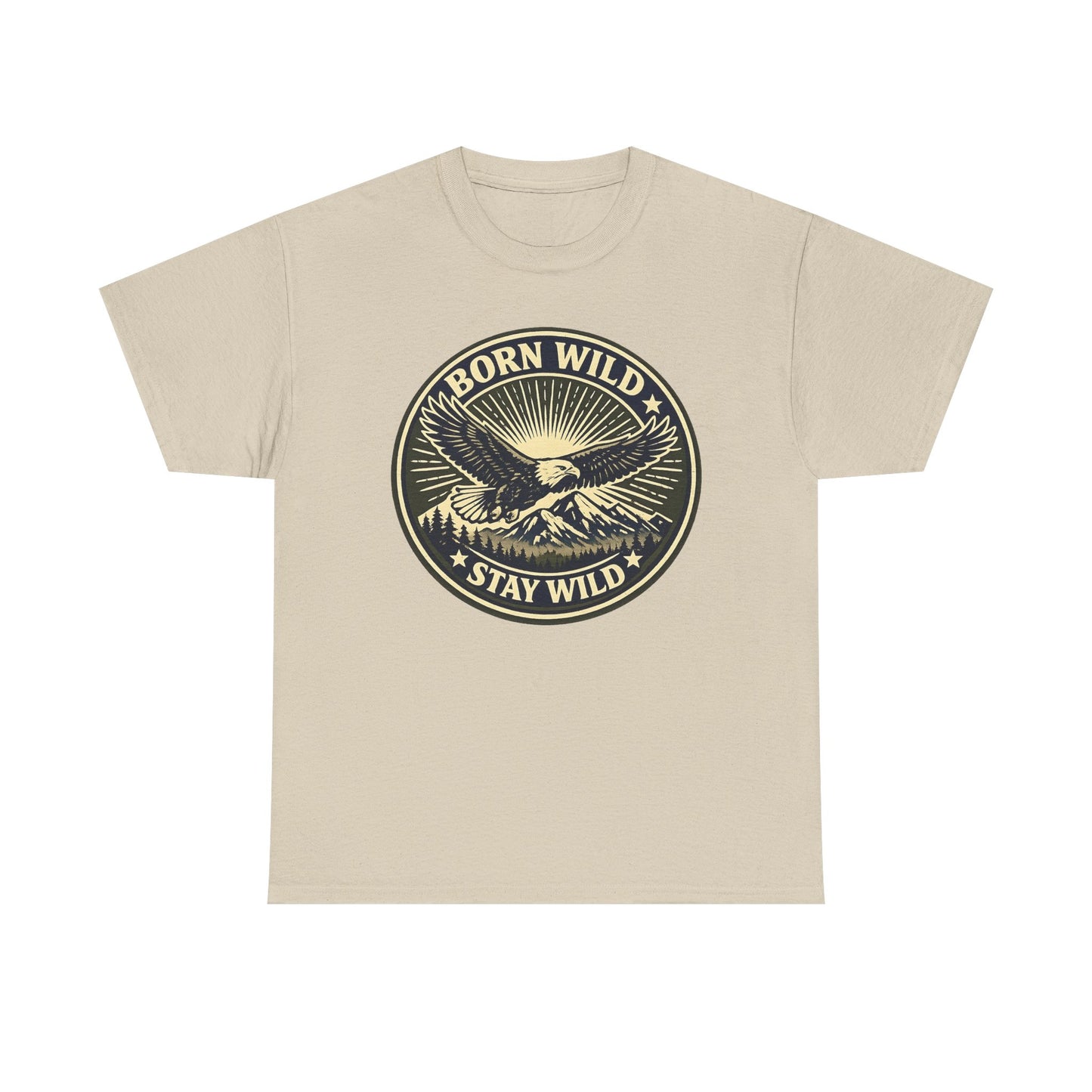 Eagle Ranger Patch Graphic Tee | Mid-Century Outdoor Shirt | Born Wild Stay Wild Unisex