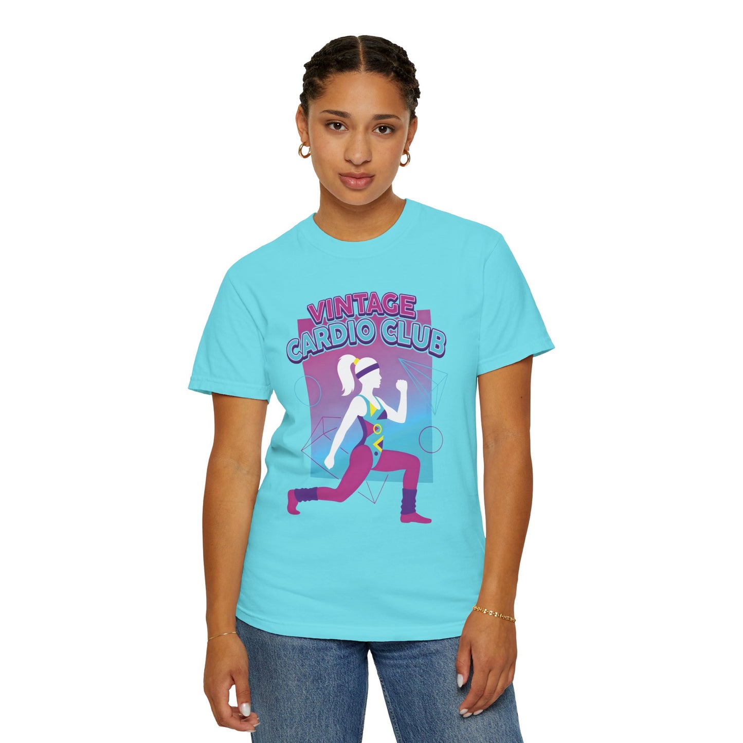 Vintage Cardio Club Retro 80s Lunge Graphic Tee | Workout Shirt Women