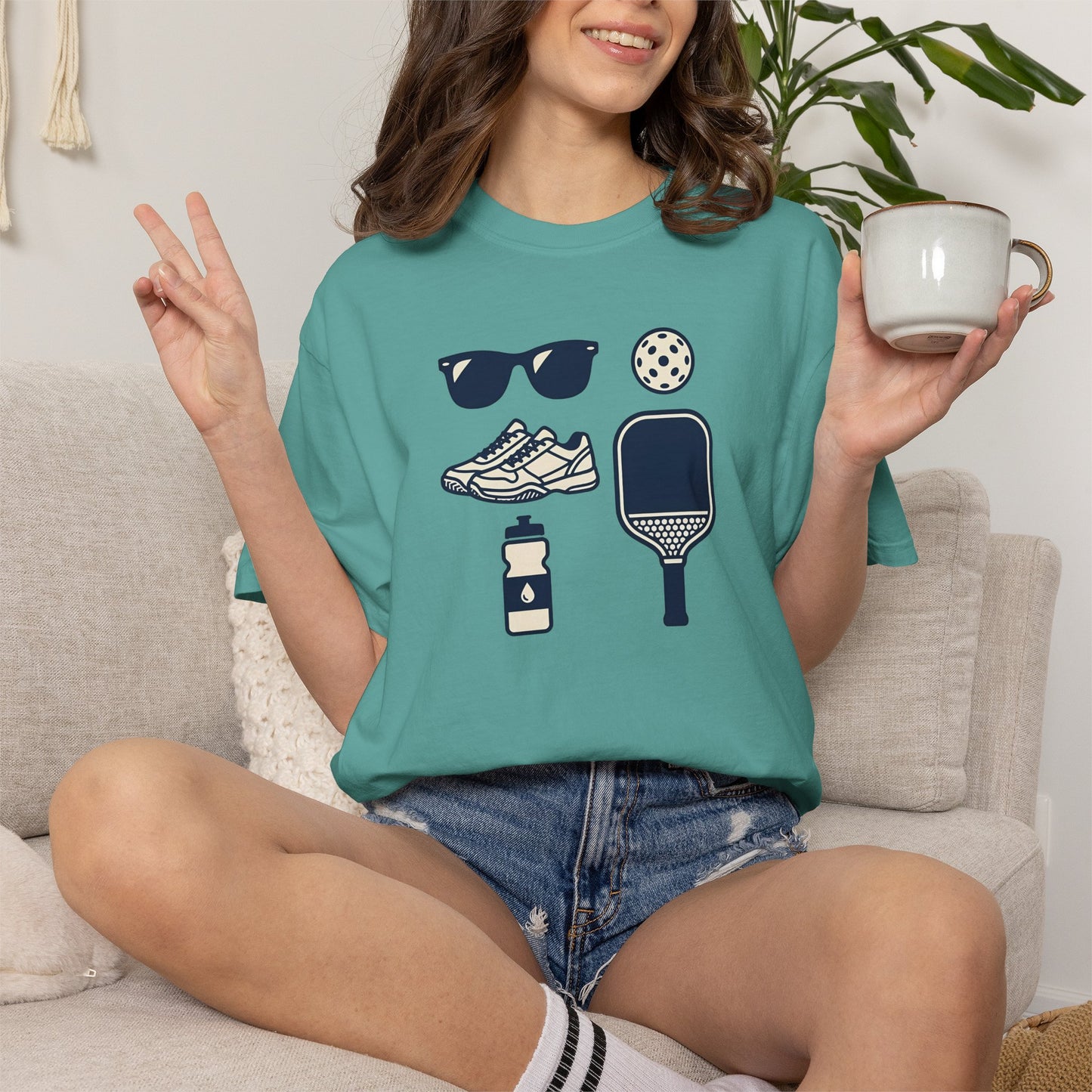 Pickleball Essentials Icon Tee Minimalist Pickler Sport Unisex Graphic Shirt