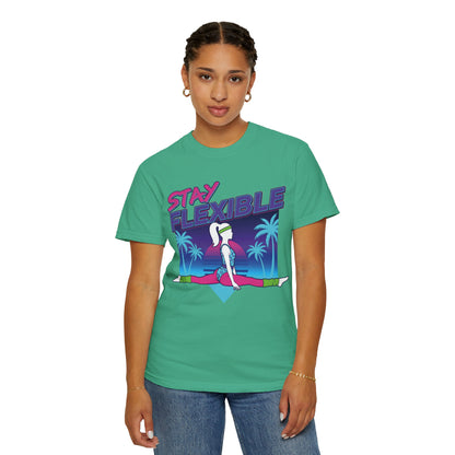 Stay Flexible Retro 80s Splits Aerobics Tee | Vintage Gym Shirt Women
