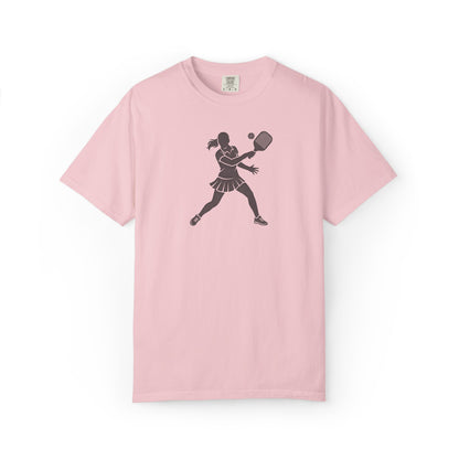 Pickleball Female Silhouette Icon Tee Minimalist Pickler Graphic Women T-Shirt