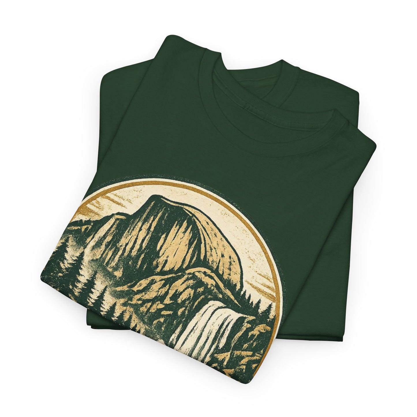 Great Outdoors Retro Badge Tee | Yosemite Half Dome Graphic Shirt | Camping Gift