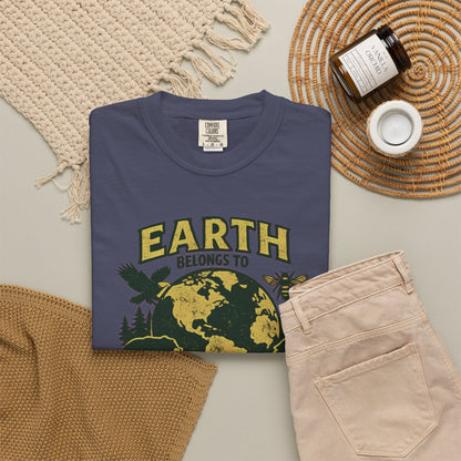 Earth Belongs to Everyone Earth Day Tee | Conservation Art Shirt | Wildlife Gift