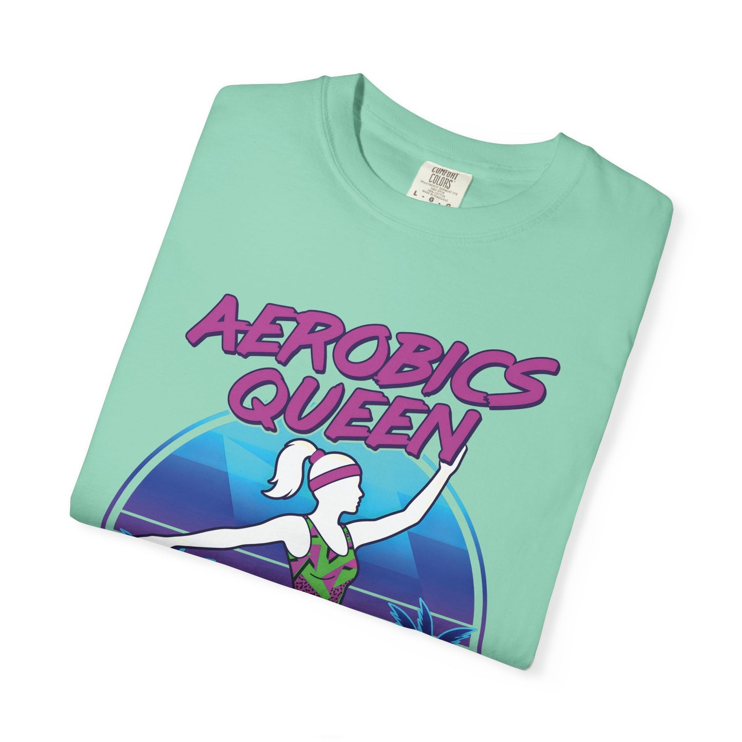 Aerobics Queen Retro 80s Dance Graphic Tee | Vintage Workout Shirt Women
