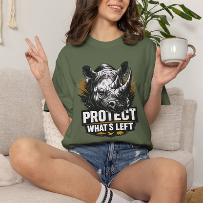 Black Rhino Conservation Tee | Protect What's Left | Endangered Species Shirt | Unisex