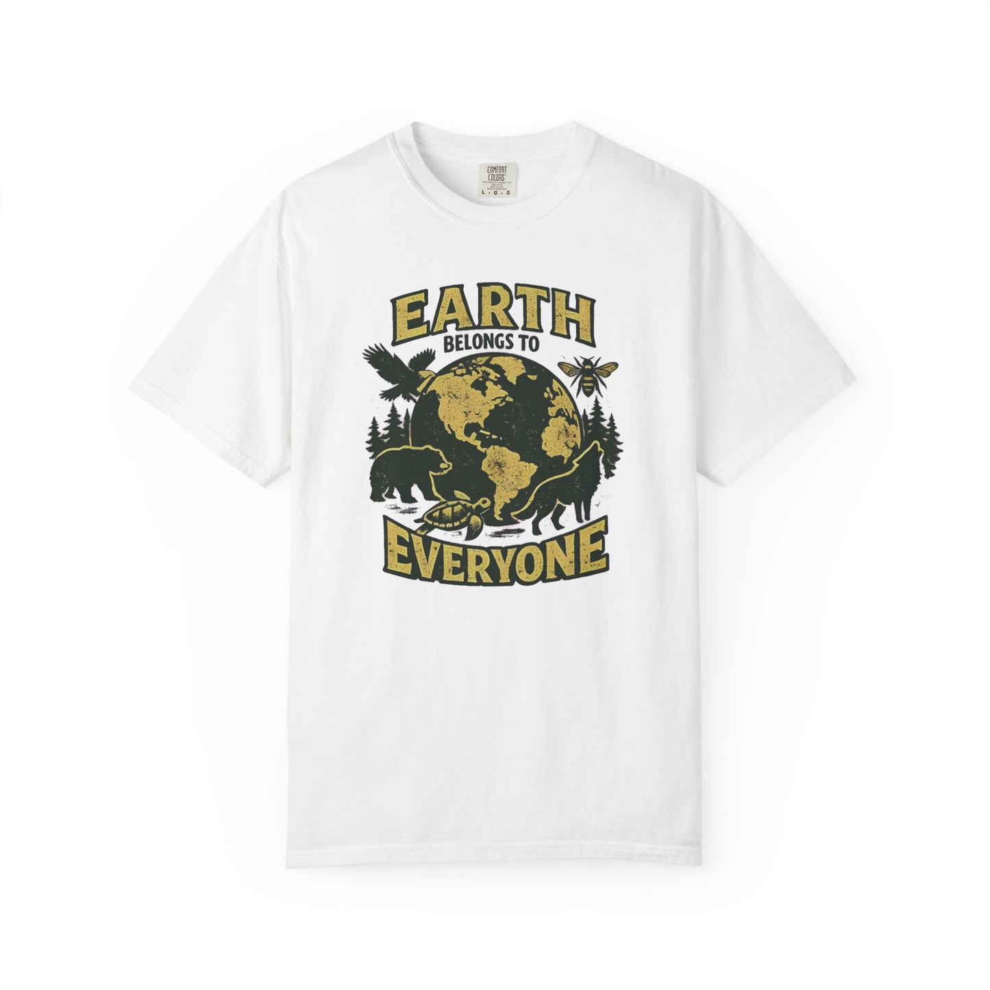 Earth Belongs to Everyone Earth Day Tee | Conservation Art Shirt | Wildlife Gift
