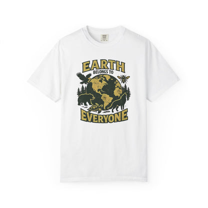 Earth Belongs to Everyone Earth Day Tee | Conservation Art Shirt | Wildlife Gift