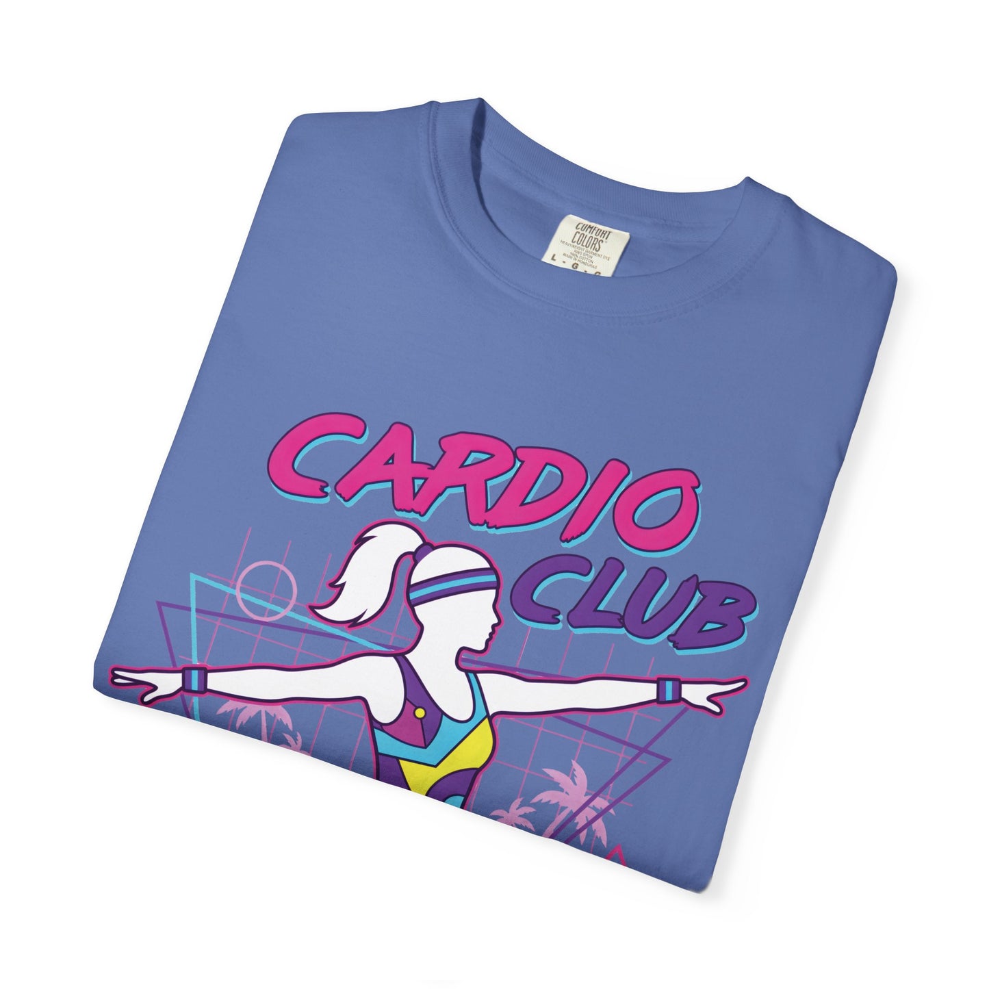 Cardio Club Retro 80s Grid Aerobics Graphic Tee | Vintage Gym Shirt Women