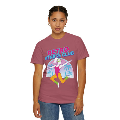 Retro Fitness Club 80s Aerobics Graphic Tee | Vintage Gym Shirt Women