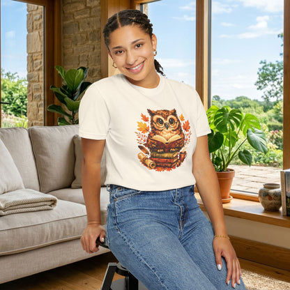 Wise Owl Watercolor Humor Tee | Book Lover Nature Shirt | Whimsical Wildlife Gift